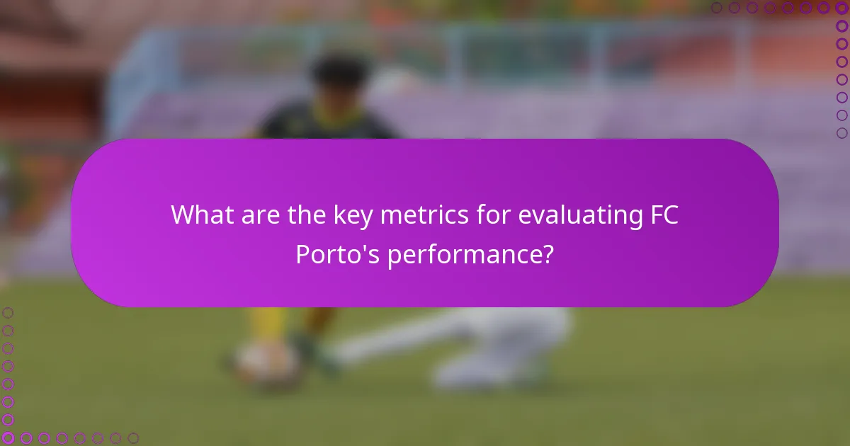 What are the key metrics for evaluating FC Porto's performance?